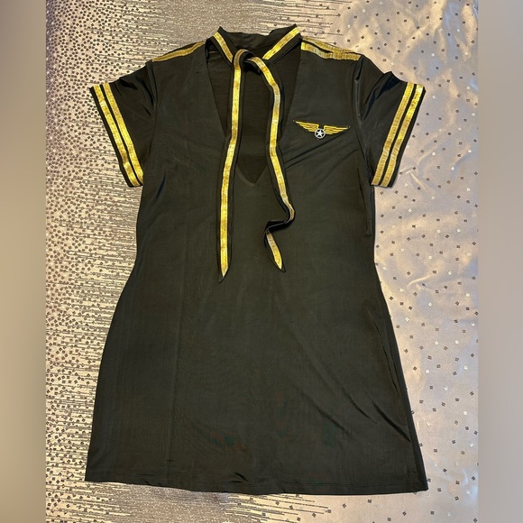 Airline Pilot Costume Dress M/L - Picture 1 of 9